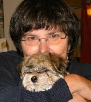 Teresa with puppy Truman